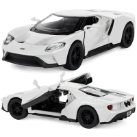 Машинка металлическая Kinsmart 1:38 2017 Ford GT инерционная, двери открываются KT5391W / Белый