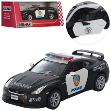 Металлическая модель машинки Kinsmart 1:36 2009 Nissan GT-R R35 Полиция KT5340WP