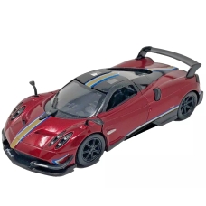 Металлическая машинка Kinsmart 1:38 2016 Pagani Huayra BC инерционная, открывающиеся двери KT5400WF / Красный с рисунком