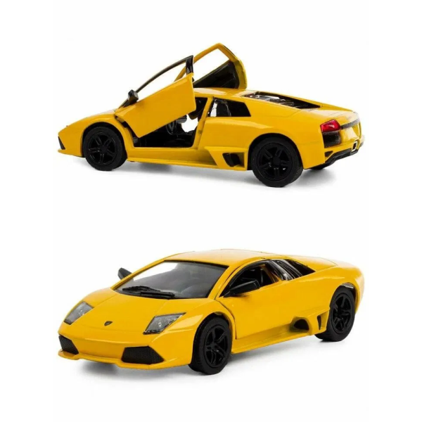 Машинка металлическая Kinsmart 1:36 Lamborghini Murcielago LP640 KT5317W / Желтый