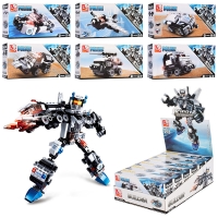 Конструктор-трансформер Sluban M38-B0635 Поліція 6в1 (Дисплей 6 шт., 384 деталі)