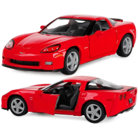 Металлическая машинка Kinsmart 1:36 Chevrolet Corvette Z06 инерционная, с открывающимися дверями KT5320W / Красный