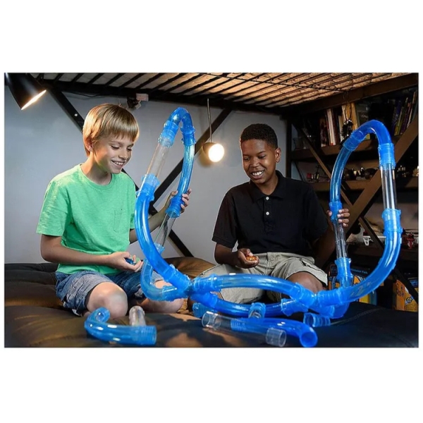 Трек 022-1 р/в, акум, трубчастий, машинки (акум), 2св, світло, USB зар, 72 дет, в кор-ці 54-40-10 см