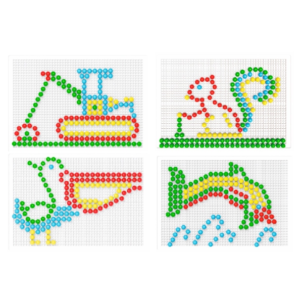 Мозаика 4 ТехноК (арт. 3367) на 340 деталей в удобном пенале-саквояже для детей от 5 лет