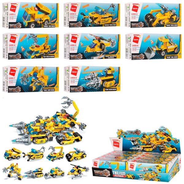 Конструктор Qman The Legend Of Chariot 1408 набор Строительная команда (8 в 1)