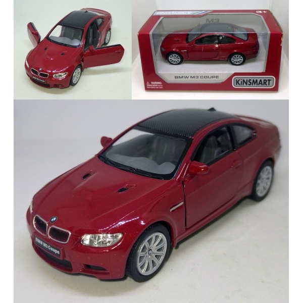 Масштабная модель Kinsmart BMW M3 Coupe 1:36 KT5348W (бордовая)