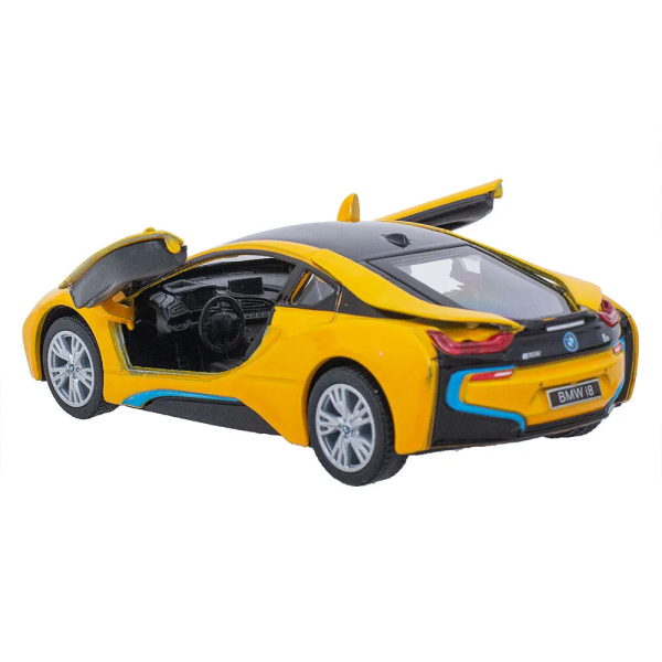 Машинка металева Kinsmart 1:36 BMW i8 інерційна KT5379WA Жовтий