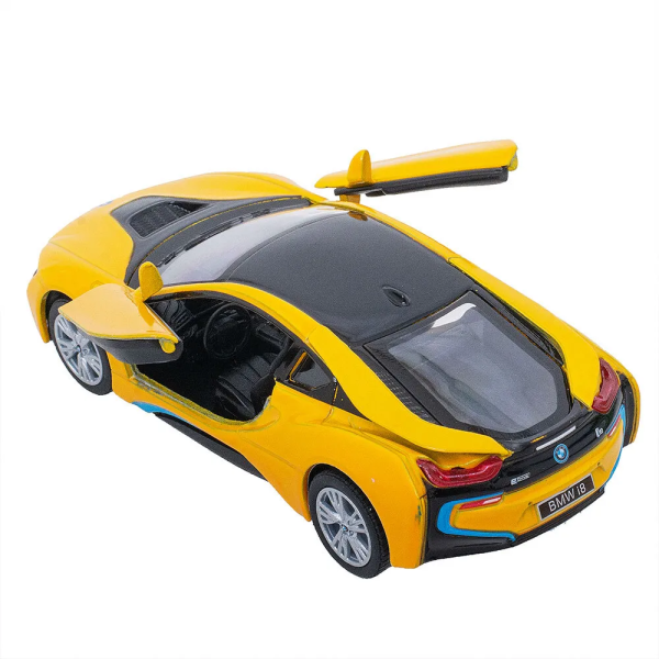 Машинка металева Kinsmart 1:36 BMW i8 інерційна KT5379WA Жовтий