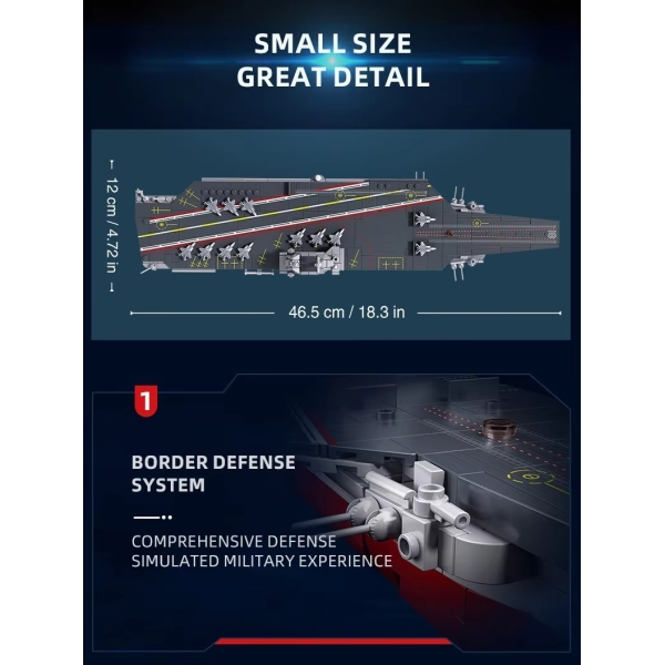 Конструктор Авіаносець Фуцзянь, Модельки, 557 деталей 1:700, Sluban M38-B1211