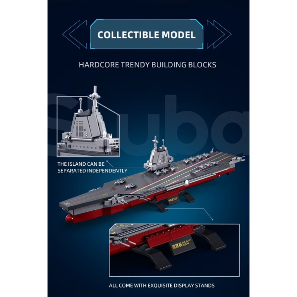 Конструктор Авіаносець Фуцзянь, Модельки, 557 деталей 1:700, Sluban M38-B1211