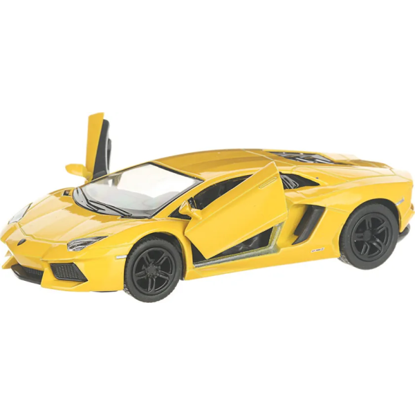 Машинка Kinsmart 1:38 Lamborghini Aventador LP 700-4 металева інерційна (Жовтий) KT5355W