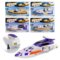 Катер M 1796 на батарейке, скоростной катер, размер 28-7,5-9 см, размер листа 34-21-11 см, 5 видов