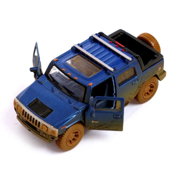 Модель машини Kinsmart 1:40 "HUMMER H2 SUT (Muddy)" інерція KT5097WY / Синя