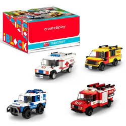 Конструктор IBLOCK Транспорт 4 види від 159 деталей PL-921-437