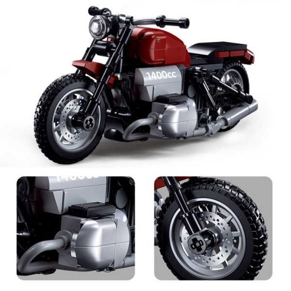 Конструктор SLUBAN Мотоцикл R18, 222 деталі, масштаб 1:12 (M38-B1131)