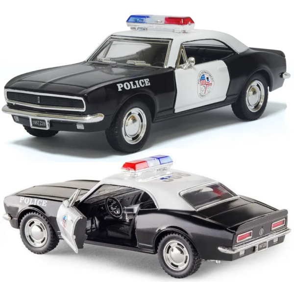 Машинка металева Kinsmart KT5341WP 1:37 1967 Chevrolet Camaro Z/28 Police інерційна, двері відчиняються / Поліція