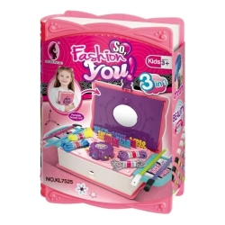 Набор для творчества KL7525-A 3в1, основа для браслетов, нитки, буквы (английские), шнурки, наклейки