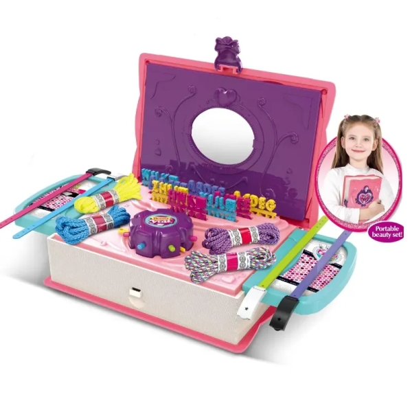 Набор для творчества KL7525-A 3в1, основа для браслетов, нитки, буквы (английские), шнурки, наклейки