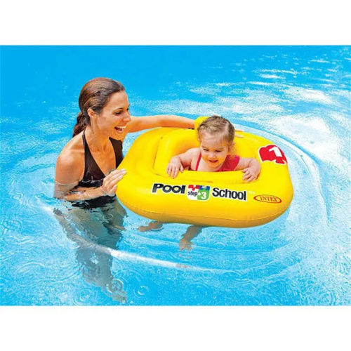 Надувной круг-плотик Intex 56587 Pool School Step 1 с сиденьем 79×79 см, до 15 кг