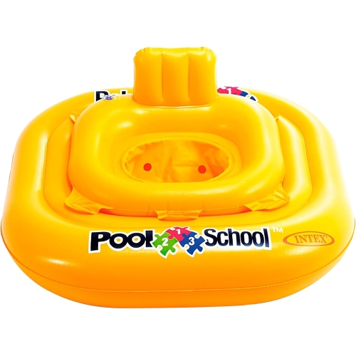 Надувной круг-плотик Intex 56587 Pool School Step 1 с сиденьем 79×79 см, до 15 кг