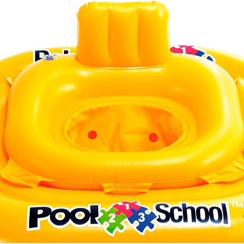 Надувной круг-плотик Intex 56587 Pool School Step 1 с сиденьем 79×79 см, до 15 кг