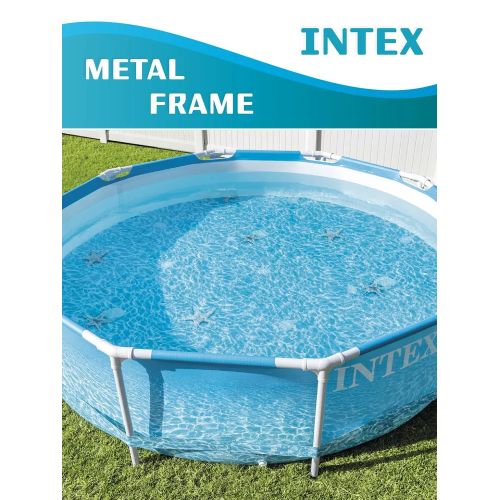 Басейн каркасний Intex 28208 Metal Frame Beachside, круглий, 305×76 см, 4485 л, з фільтр-насосом