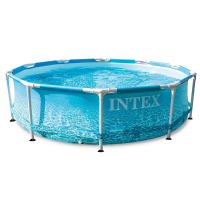 Каркасный круглый бассейн Intex Metal Frame Beachside 305х76см с фильтр-насосом 28208