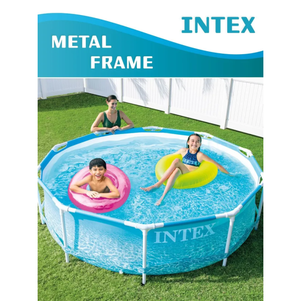 Каркасний круглий басейн Intex Metal Frame Beachside 305х76см з фільтр-насосом 28208
