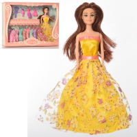 Кукла с нарядом 1035B платья, расческа, сумочка, аксессуары