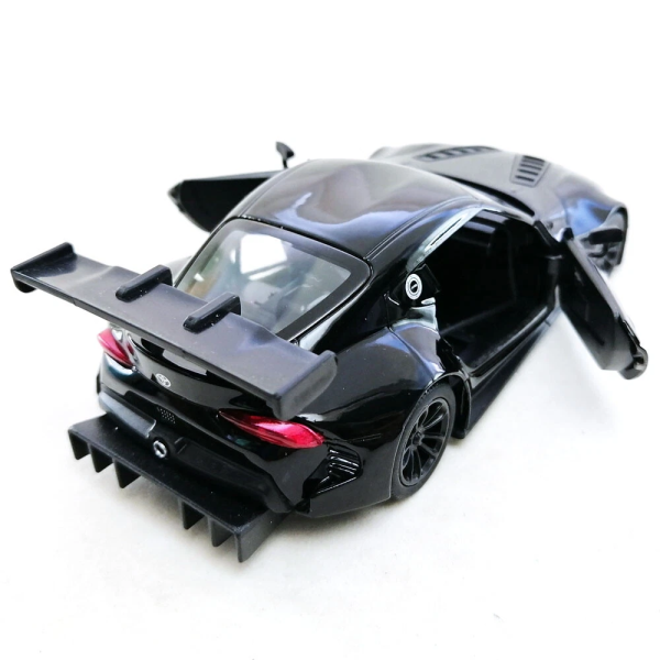 Машинка металлическая Kinsmart 1:36 Toyota GR Supra Racing Concept KT5421W инерционная, двери открываются / Черный