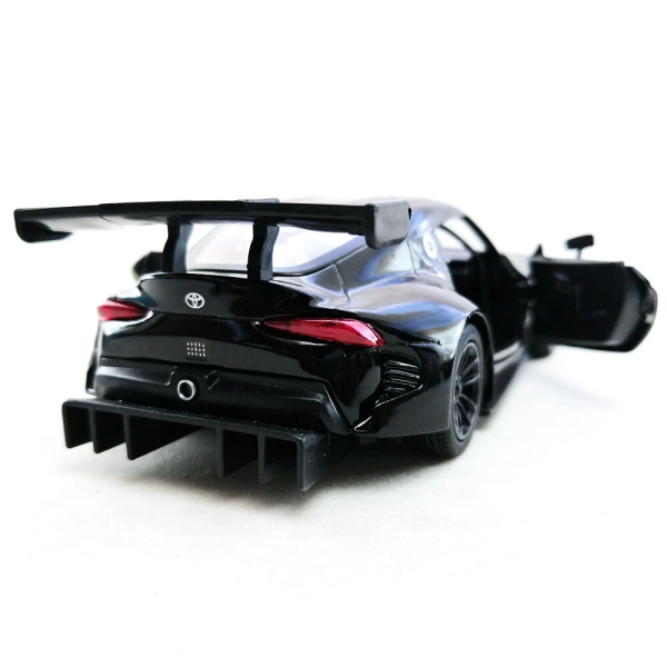 Машинка металлическая Kinsmart 1:36 Toyota GR Supra Racing Concept KT5421W инерционная, двери открываются / Черный