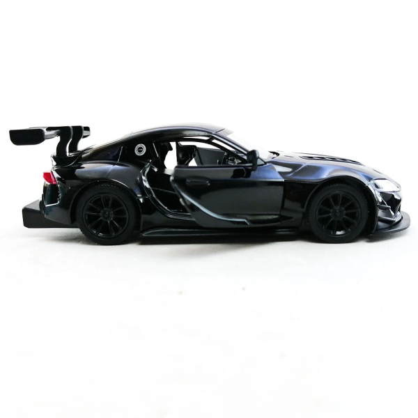 Машинка металлическая Kinsmart 1:36 Toyota GR Supra Racing Concept KT5421W инерционная, двери открываются / Черный