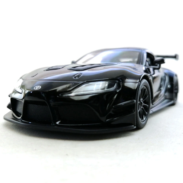 Машинка металлическая Kinsmart 1:36 Toyota GR Supra Racing Concept KT5421W инерционная, двери открываются / Черный