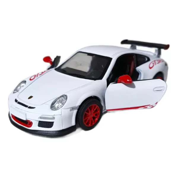 Металлическая машинка Kinsmart 1:36 2010 Porsche 911 GT3 RS KT5352W, инерционная / Белый