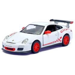 Металева машинка Kinsmart 1:36 2010 Porsche 911 GT3 RS KT5352W, інерційна / Білий