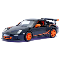 Металева машинка Kinsmart 1:36 2010 Porsche 911 GT3 RS KT5352W, інерційна / Чорний