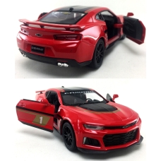Металлическая машинка Kinsmart 1:38 Chevrolet Camaro ZL1 2017 KT5399WF инерционная, цвет Красный с принтом