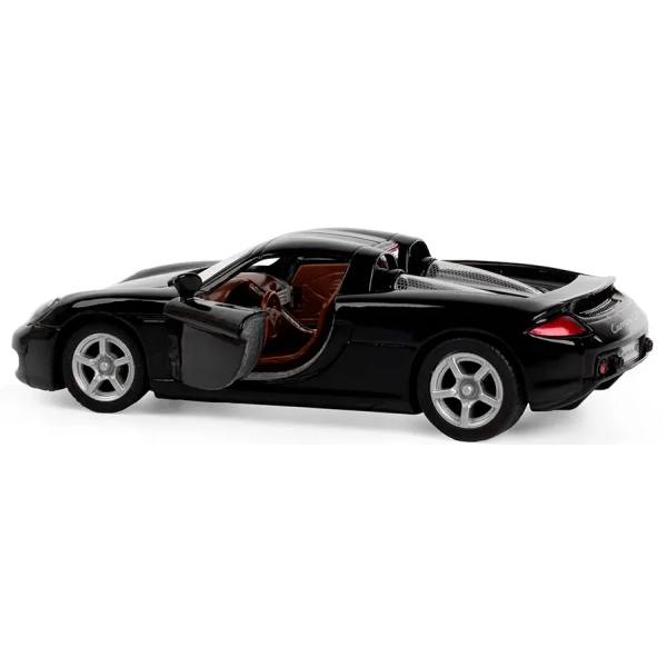 Машинка металлическая Kinsmart 1:36 Porsche Carrera GT (инерционная, открываются двери, черная KT5081W)