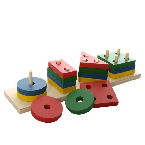 Деревянная игрушка Геометрика MD 0715 в коробке 22-7-5,5 см