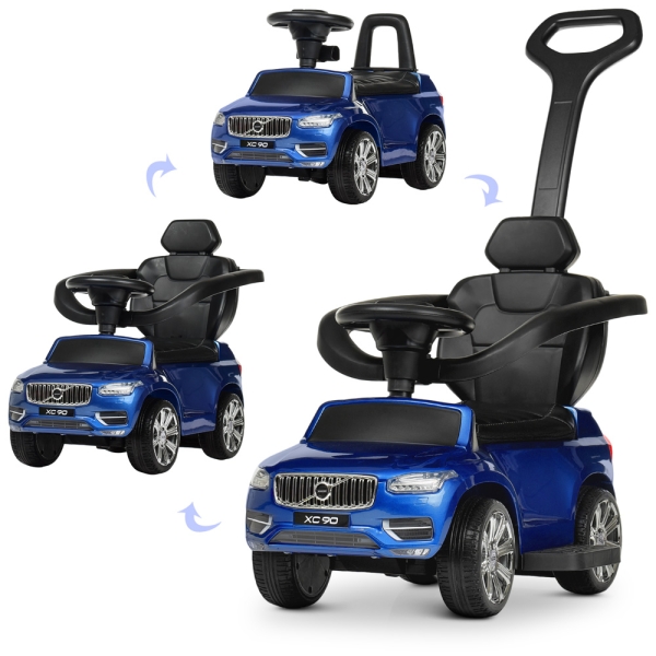 Толокар детский M 4114ELS-4 – каталка 2в1 с родительской ручкой и музыкой