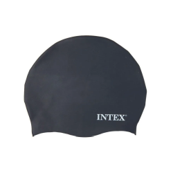Шапка для плавания из силикона, от 8 лет, 55992 INTEX Черная
