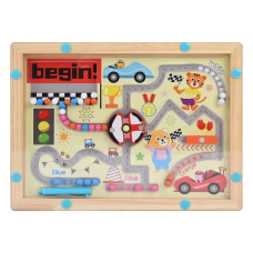 Дерев'яна іграшка Магнітний лабіринт MD0753М навчальна гра-сортер з кульками та магнітною ручкою