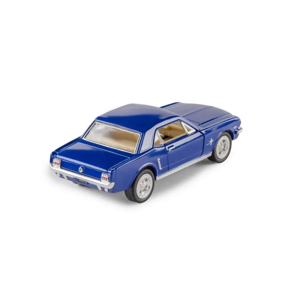 Металлическая машинка Kinsmart 1:36 Ford Mustang инерционная, открывающиеся двери KT5351W / Синий