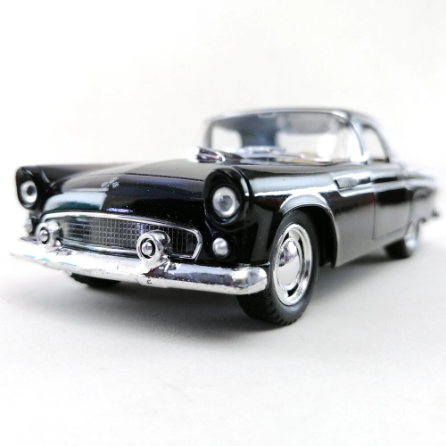 Машинка металлическая Kinsmart 1:36 1955 Ford Thunderbird KT5319W инерционная, дверь открывается / Черный