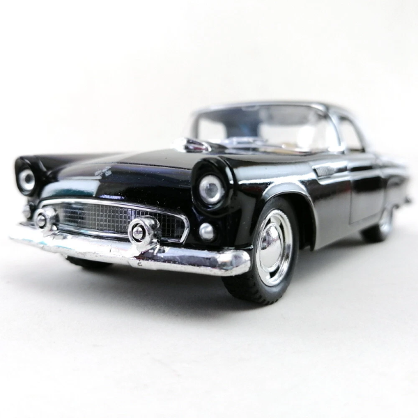 Машинка металлическая Kinsmart 1:36 1955 Ford Thunderbird KT5319W инерционная, дверь открывается / Черный