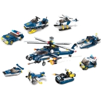 Конструктор 1801 поліція, транспорт, від 45 деталей, 8шт (8 видів)