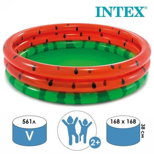 Дитячий надувний басейн Intex 58448 Кавун 168×38 см від 2 років