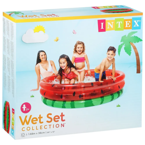 Дитячий надувний басейн Intex 58448 Кавун 168×38 см від 2 років