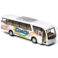 Металева машинка Kinsmart Автобус Coach білий інерційний (KS 7101 W White)