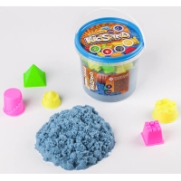 Кинетический песок "KidSand", в ведре, 1000 гр. пасочки (голубой) KS-01-01